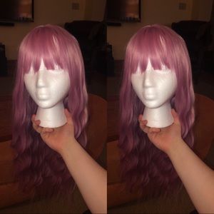 PINK COSPLAY WIG WITH BANGS!!!
